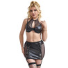 Subblime - 957582 Ensemble Soutien-Gorge Et Jupe En Cuir Noir S/M